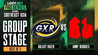Galaxy Racer Vs Army Geniuses Game 2  Pro Series 7 Sea Group Stage W Mlp U0026 Johnxfire