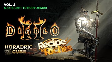 D2 CUBE RECIPES! Socketing Body Armor