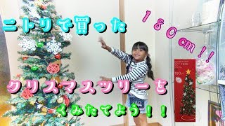 【180㎝!!】ニトリのクリスマスツリーを組み立てたよ！