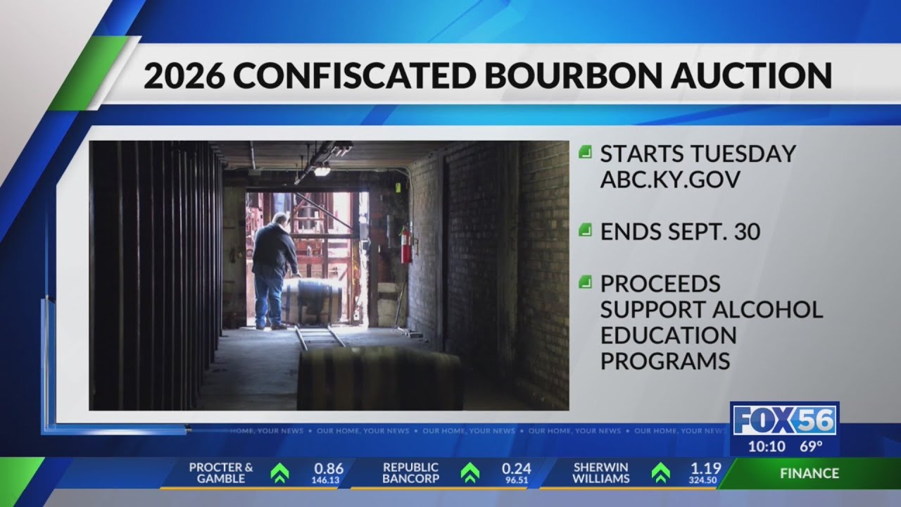 Kentucky's confiscated bourbon goes to auction for a good cause