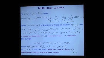 Mikhail Vasiliev - Higher rank fields, currents and higher spin holography
