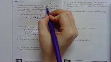 Section 7:  Exponential Functions, Topic 5:  Growth & Decay Rates of Exponential Functions