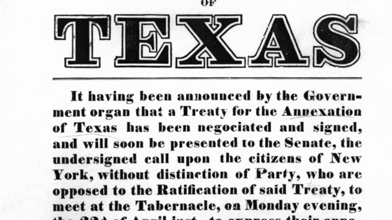 Texas Annexation Youtube