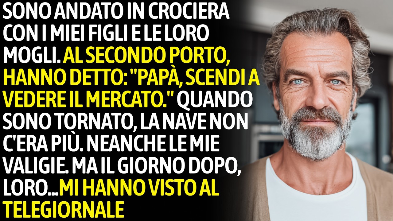 Avevo una camicia di lino bianca, ormai sporca, quando capii che i miei figli mi avevano cancellato dalla loro vita. La nave era salpata senza di me, con dentro il mio passaporto, i miei soldi, la...
