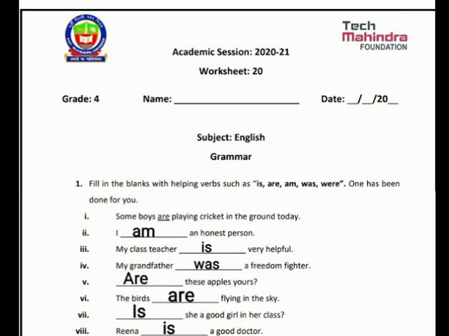 Grammar Worksheets For Grade 4 With Answers Lesson Plan For Tenses For