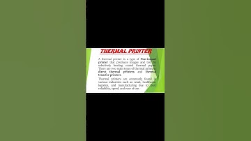 Fundamentals of Computer| What is Thermal Printer?|#shortvideo #youtubeshorts#trending#shorts#viral