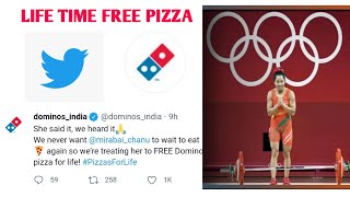 First medal winner for India in Tokio Olympics-Dominos  offer free life Time pizza for mirabai chanu