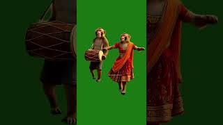 monkey couple Dance dilruba green screen shot video