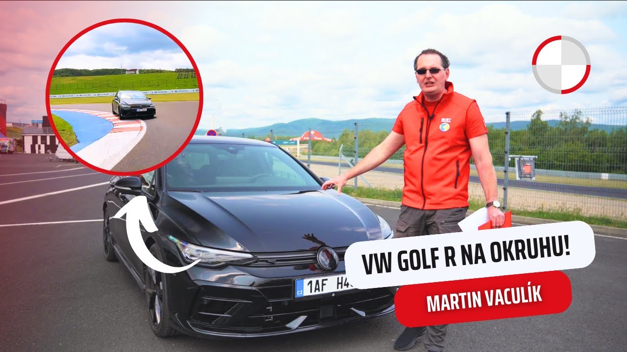 Martin Vaculík předvádí velkou zbraň VW Golf R na okruhu v Mostě!