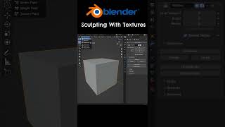 Sculpting With Textures In Blender #blender3d #blendertutorial#shorts