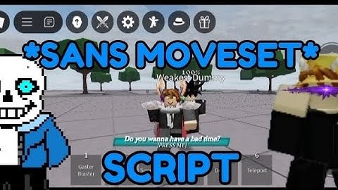 *NEW*🔵💀 Roblox tsb script | VHS SANS Moveset | Custom SFX, VFX, Animation | 5,6 Tools OP Abilities💪|