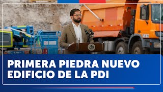 Obras del futuro edificio de la Jefatura Nacional de Inteligencia de la PDI