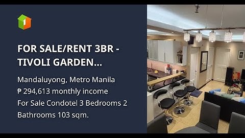 FOR SALE/RENT 3BR - TIVOLI GARDEN RESIDENCES