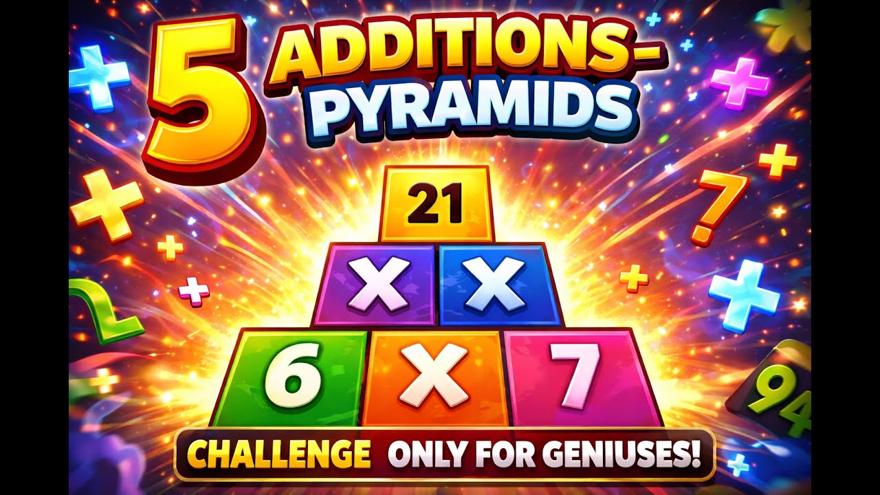 5 Addition Pyramids in 5 Minutes: Only Geniuses Finish! 🧠