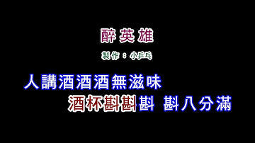 (演唱版)蔡秋鳳-醉英雄(DIY卡拉OK字幕)
