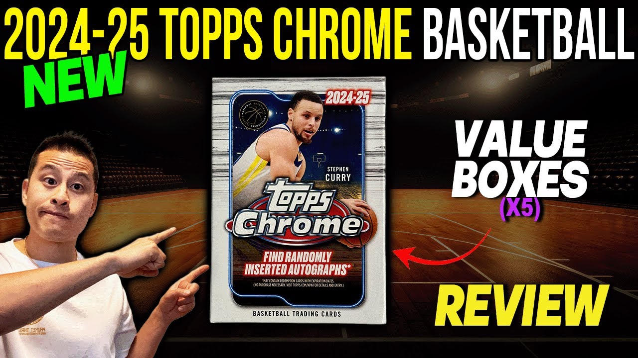 Value in unlicensed? 🤔 (Top ROOKIE HIT) *2024-25 Topps Chrome Basketball Value Box Opening/Review*