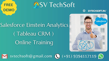 Salesforce Einstein Analytics(Tableau CRM) Online Training Demo