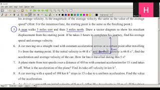 Grade 10, physics, chapter 2, displacement exercise