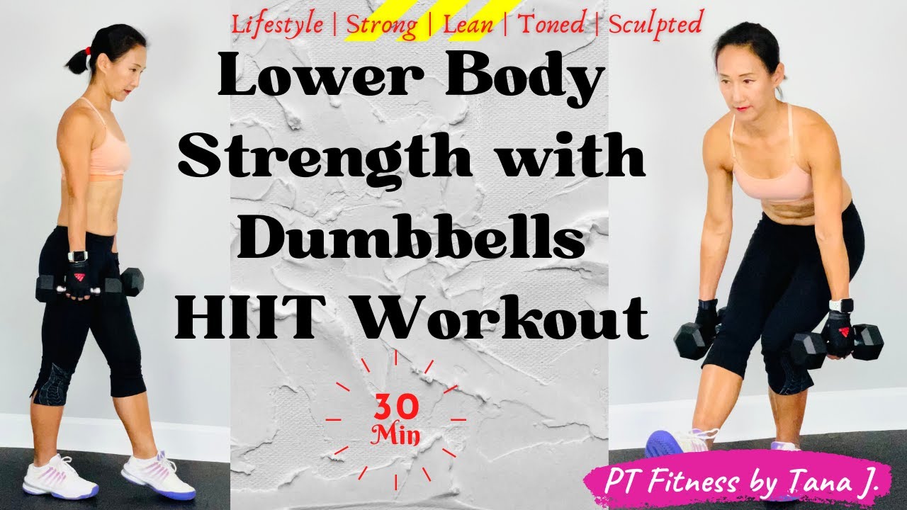 30 Minutes Lower Body with Dumbbells HIIT Workout at Home - YouTube