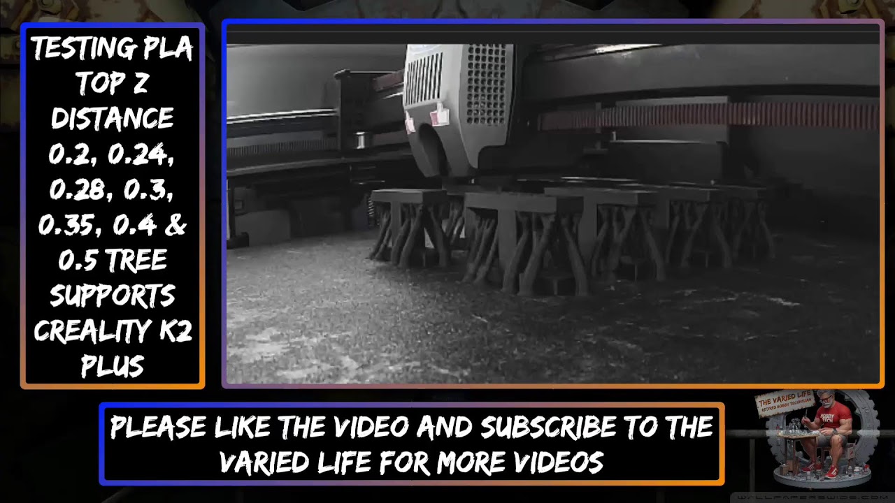Testing PLA Top Z Distance 0.2, 0.24, 0.28, 0.3, 0.35, 0.4 & 0.5 Tree Supports Creality K2 Plus