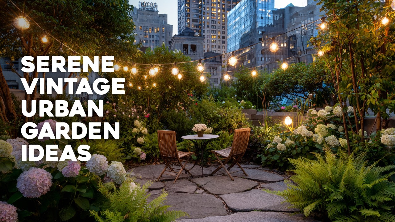 🪴 Turn a Small Backyard into a Serene Vintage Garden: Urban Oasis