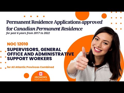 Approved Canada PR visa NOC 12010,  Supervisors, general office for Atlantic Provinces for 6 years