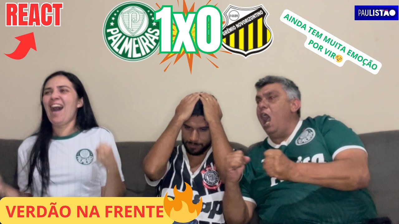 REACT PALMEIRAS 1x0 NOVORIZONTINO 🔥 Melhores momentos pelo #paulistao2026 #react #palmeiras #gol 💚🔥