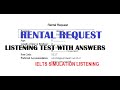 Rental request listening test with answers