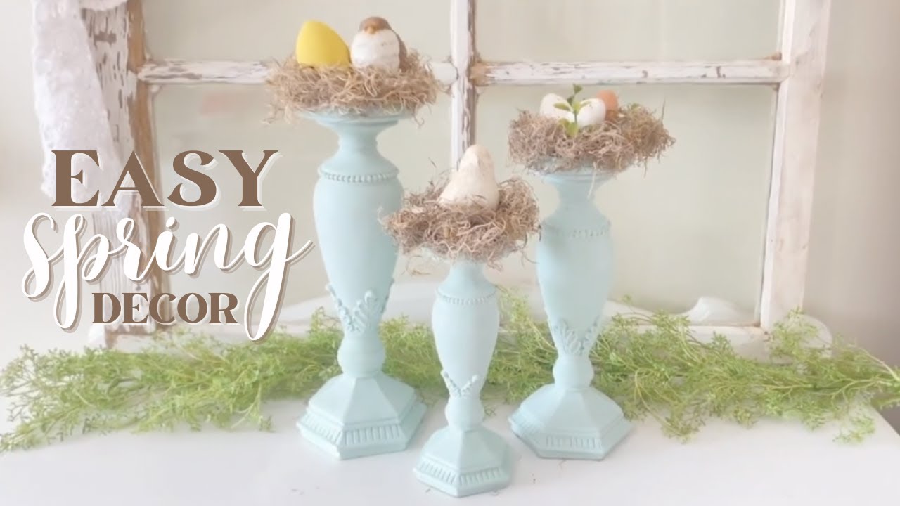 DIY Spring Candlesticks using Farm Fresh DIY paint - YouTube