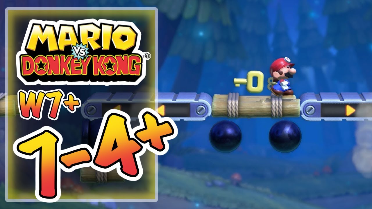 Mario vs Donkey Kong - Level 7-4+ - All Presents (Gifts) W7+