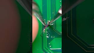 ASUS Zenbook Broken PCB Trace Fix 🔥 | Copper Wire Repair + UV Mask #asus #repair #electronics