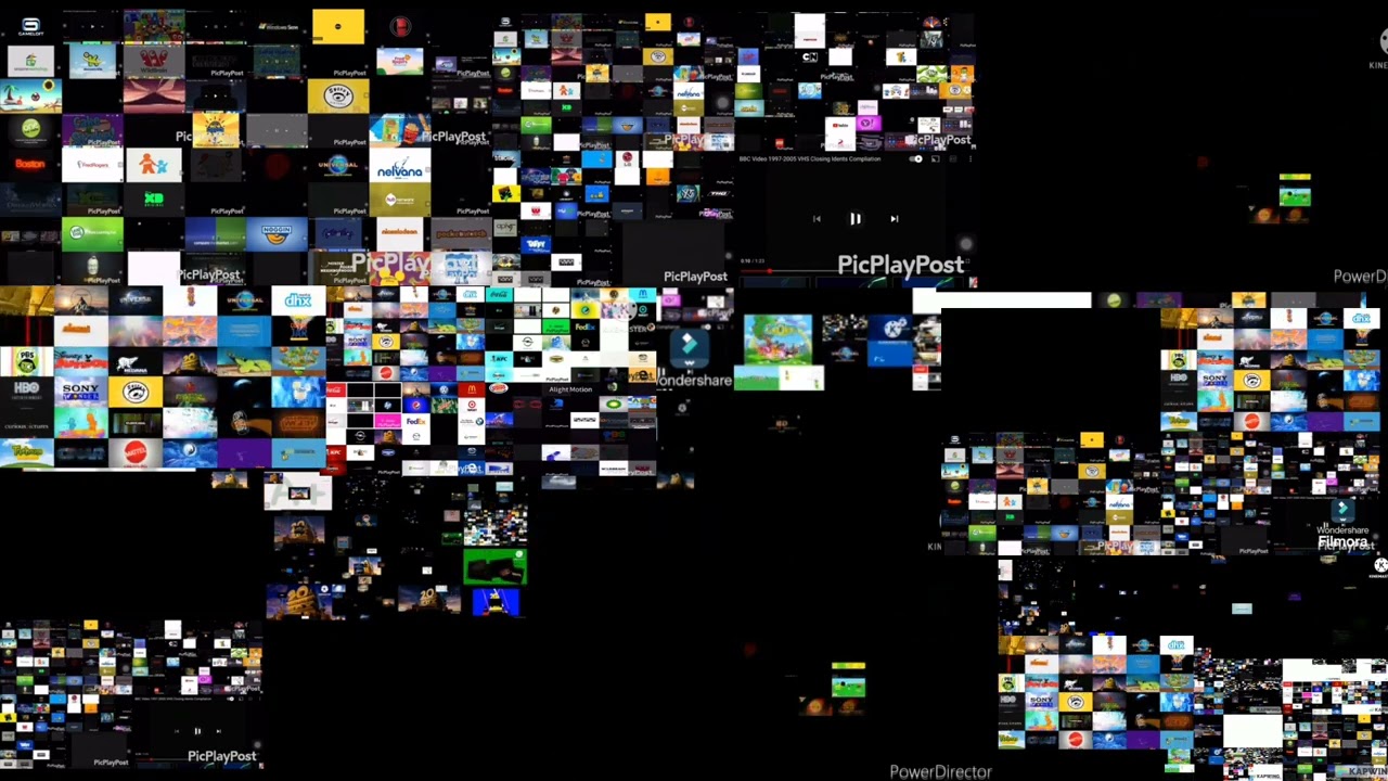 A lot of logos played at once