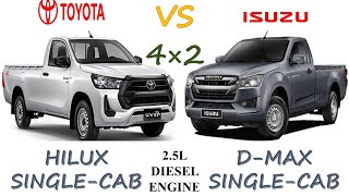 Toyota HILUX Single Cab Vs Isuzu D-MAX Single Cab-BASE SPEC | Which one is better