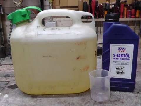 Video: Wie mischt man Benzin und Öl für eine Stihl Kettensäge?