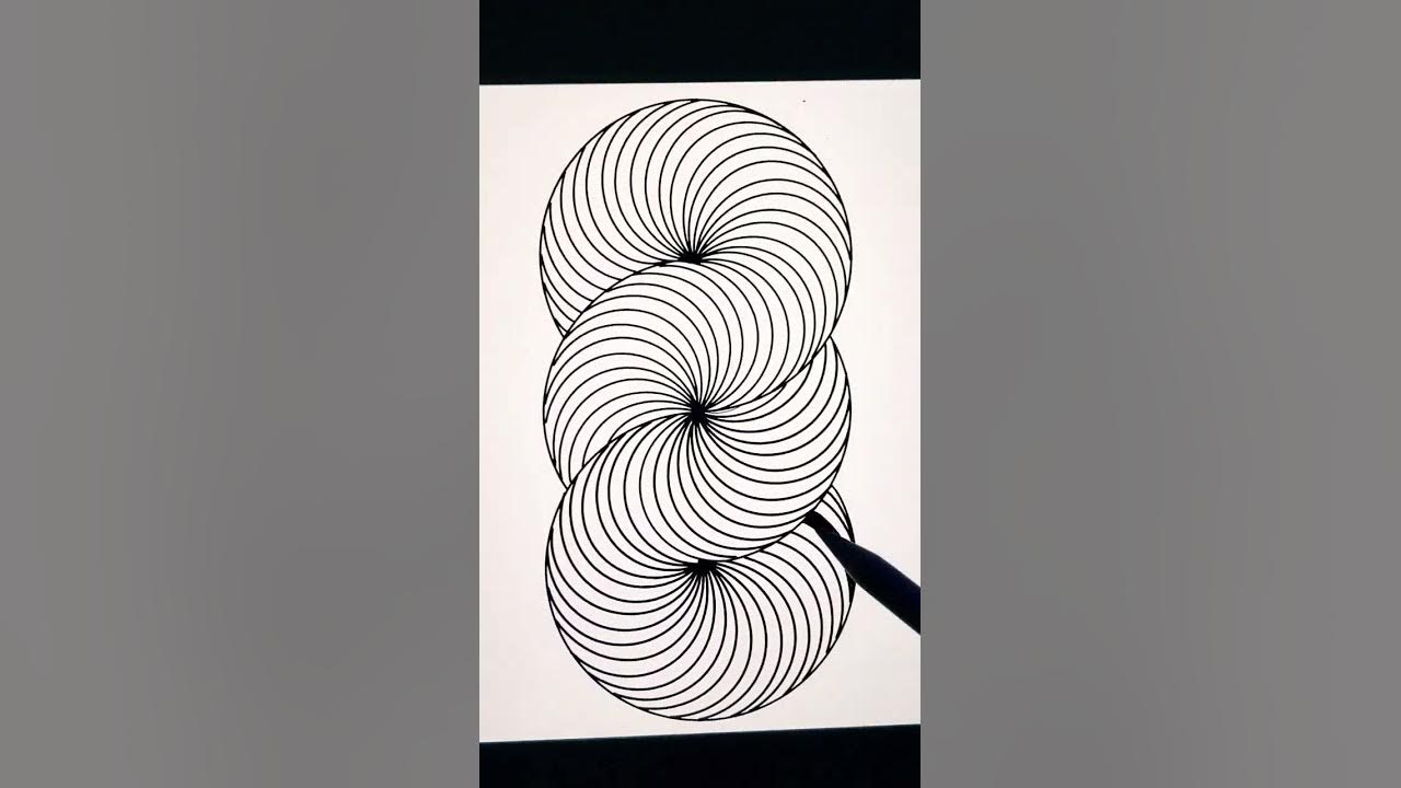 How to Draw - Easy 3D Vortex Illusion Art, art, illusion, Mesmerizing  😍😍, By Howard Lee