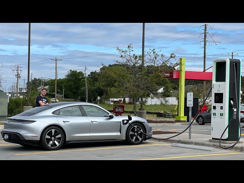 Porsche Taycan Standard Battery RWD 70-MPH Highway Range Test!