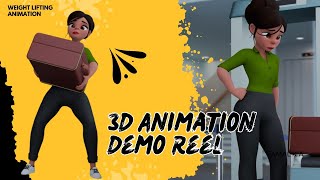 3D Animation Demo Reel 2024 "Weight Lifting "Animation Process