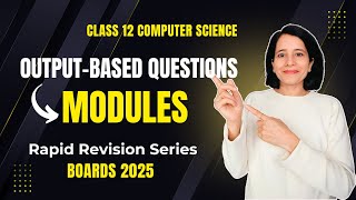 OUTPUT-BASED Questions | random Module | CBSE Class 12 Computer Science | Boards 2025