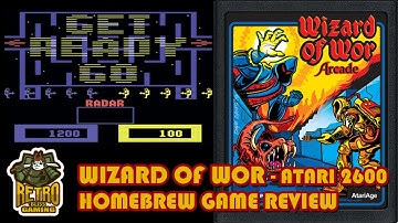 Wizard of Wor Arcade - Atari 2600 Homebrew Game Unboxing, Review, and Gameplay