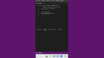 Accessing list elements by named variables || list unpacking || python #shortvideo #short #shorts