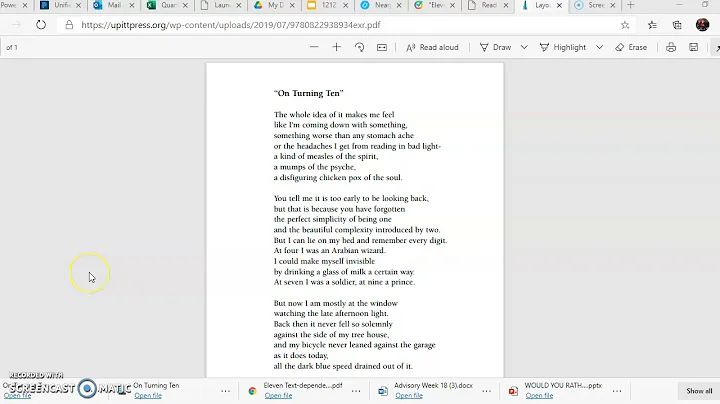 "On Turning Ten"
