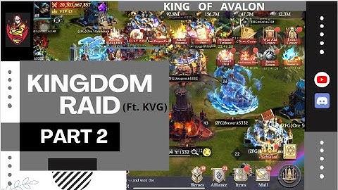 KVG IN ACTION | KINGDOM RAID | KING OF AVALON | (PART 2/2) | #kingofavalon #koa #kvg