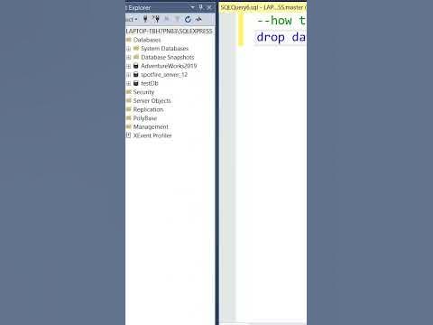 How to delete database in MSSQL | SQL Short | SQL Tutorial - YouTube