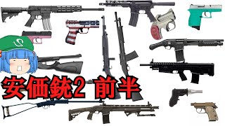 比較的安価に取引される米国の銃器達【ゆっくり銃器解説#番外編22 前半】(廉価AR-15、PAF-12、Derringer、APX、3032トムキャット、ベルササンダー、BP9CC、Pro S4等)