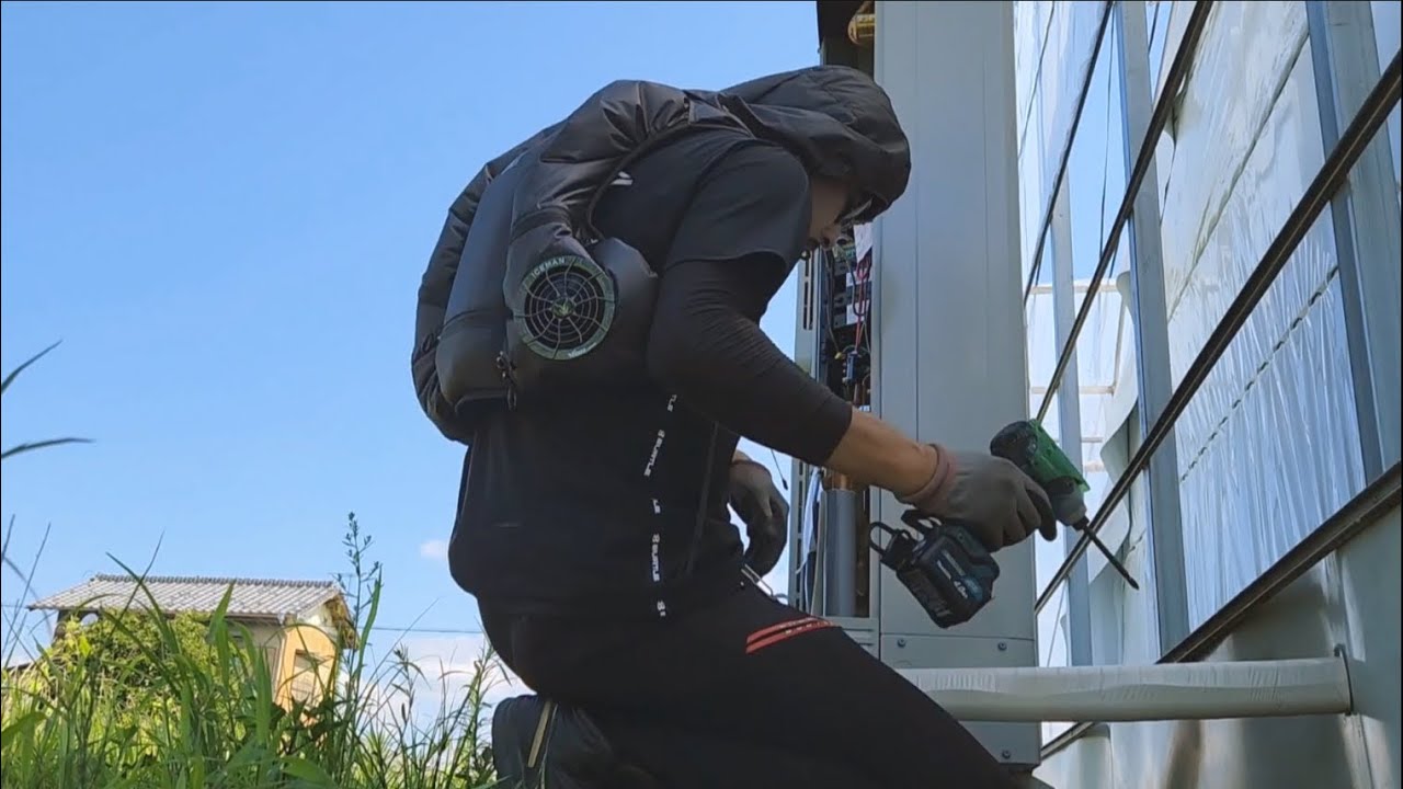 水冷服と空調服がまさかの合体❗️アイスマン ハイブリッドプロを現場作業で使ってみた。