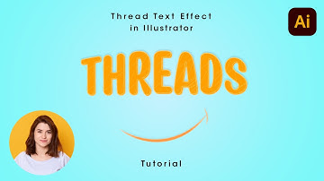 Thread  Effect Text (Editable) in illustrator #adobeillustrator #typography    #illustratortutorial