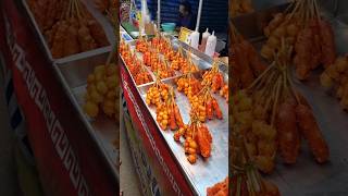 Fried meatballs & sauces  ลูกชิ้นทอด streetfood thailandstreetfood