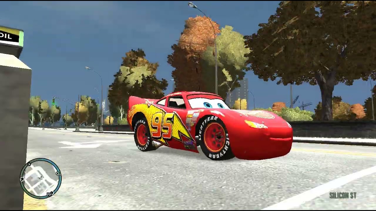 GTA 4 Lightning McQueen Dinoco Mod 