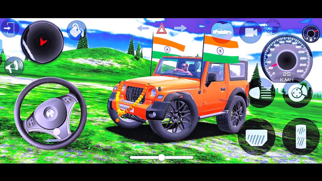 Modified Mahindra Thar😈Orange Thar🇮🇳 High Speed Offroad Drive | Gadi Wala Game Car Game Android 2026
