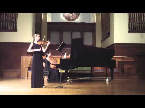 Sonata in A Major, Opus 30, No. 1 by Beethoven. Ann Miller, violin and Sonia Leong, piano